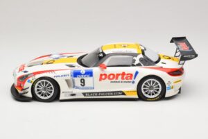 Mercedes SLS AMG GT3 #9 B. Schneider / J. Bleekemolen Black Falcon 24 Hours of Nurburgring Winner 2013 Minichamps 1:18 151133 — afbeelding 3 van 6