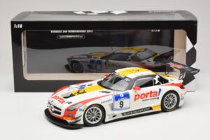 Mercedes SLS AMG GT3 #9 B. Schneider / J. Bleekemolen Black Falcon 24 Hours of Nurburgring Winner 2013 Minichamps 1:18 151133 — afbeelding 6 van 6
