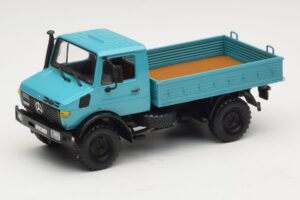 Mercedes Unimog 1300 L Platformwagen Blauw Minichamps 1:43 439033020 Metaal