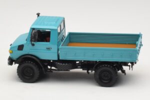 Mercedes Unimog 1300 L Platformwagen Blauw Minichamps 1:43 439033020 Metaal — afbeelding 3 van 6