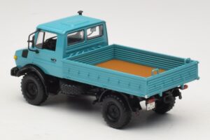 Mercedes Unimog 1300 L Platformwagen Blauw Minichamps 1:43 439033020 Metaal — afbeelding 5 van 6