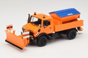 Mercedes Unimog 1300 L Sneeuwploeg Oranje Minichamps 1:43 439033060 Metaal