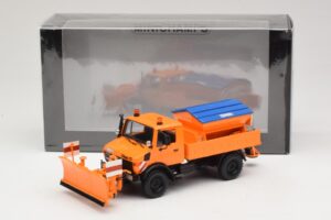 Mercedes Unimog 1300 L Sneeuwploeg Oranje Minichamps 1:43 439033060 Metaal — afbeelding 6 van 6