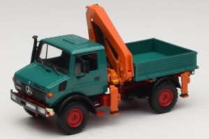 Mercedes Unimog 1300 L Kipper met Laadkraan Minichamps 1:43 439033000 Metaal