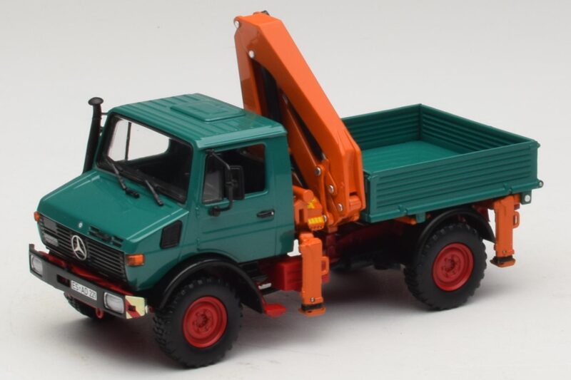 Mercedes Unimog 1300 L Kipper met Laadkraan Minichamps 1:43 439033000 Metaal