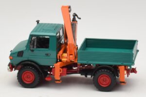 Mercedes Unimog 1300 L Kipper met Laadkraan Minichamps 1:43 439033000 Metaal — afbeelding 3 van 6