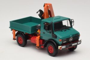 Mercedes Unimog 1300 L Kipper met Laadkraan Minichamps 1:43 439033000 Metaal — afbeelding 4 van 6