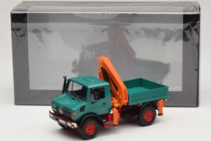 Mercedes Unimog 1300 L Kipper met Laadkraan Minichamps 1:43 439033000 Metaal — afbeelding 6 van 6