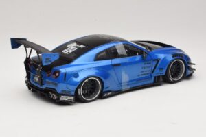Nissan GT-R R35 Liberty Walk Work T2 Blauw Metallic Solido 1:18 S1805801 Metaal — afbeelding 2 van 6