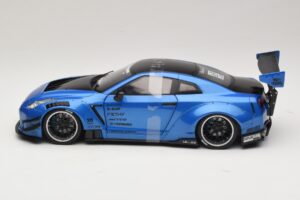 Nissan GT-R R35 Liberty Walk Work T2 Blauw Metallic Solido 1:18 S1805801 Metaal — afbeelding 3 van 6