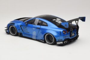 Nissan GT-R R35 Liberty Walk Work T2 Blauw Metallic Solido 1:18 S1805801 Metaal — afbeelding 5 van 6
