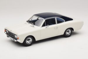 Opel Rekord C Coupé Wit Blauw Minichamps 1:18 107047021 Hars