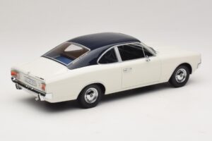 Opel Rekord C Coupé Wit Blauw Minichamps 1:18 107047021 Hars — afbeelding 2 van 6