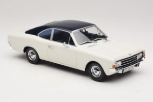 Opel Rekord C Coupé Wit Blauw Minichamps 1:18 107047021 Hars — afbeelding 4 van 6