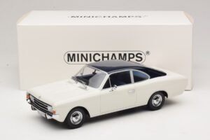 Opel Rekord C Coupé Wit Blauw Minichamps 1:18 107047021 Hars — afbeelding 6 van 6