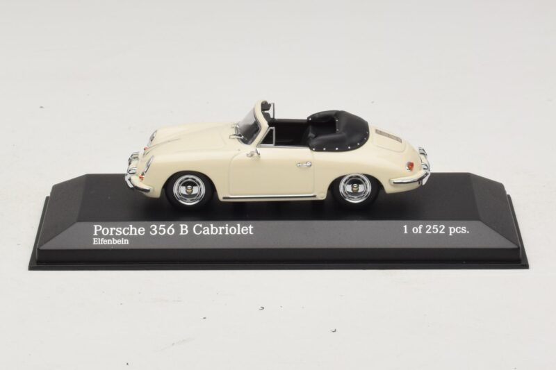 Porsche 356 B Cabriolet Ivoorwit Minichamps 1:43 400064332 Metaal