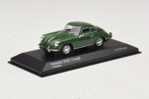 Porsche 356C Donkergroen Minichamps 1:43 430062329 Metaal — afbeelding 2 van 4