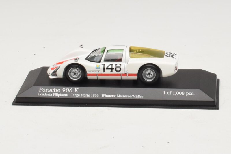 Porsche 906 K Scuderia Filipinetti #148 W. Mairesse / H. Muller Targa Florio Winners 1966 Minichamps 1:43 400666648 Metaal