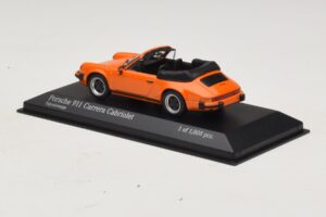 Porsche 911 930 Carrera Cabriolet Oranje Minichamps 1:43 430062038 Metaal — afbeelding 3 van 4