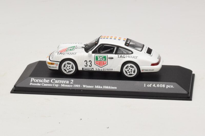 Porsche 911 964 Carrera 2 #33 M. Hakkinen Monaco Carrera Cup Winner 1993 Minichamps 1:43 430936033 Metaal