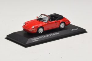 Porsche 911 964 Carrera 2 Cabriolet Rood Minichamps 1:43 430067330 Metaal — afbeelding 2 van 4