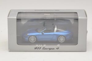 Porsche 911 991 Targa Blauw Metallic Minichamps 1:43 WAP0200350E Metaal — afbeelding 4 van 4