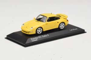 Porsche 911 993 Turbo S Geel Minichamps 1:43 430069270 Metaal — afbeelding 2 van 4