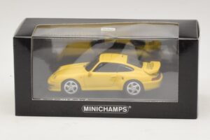 Porsche 911 993 Turbo S Geel Minichamps 1:43 430069270 Metaal — afbeelding 4 van 4