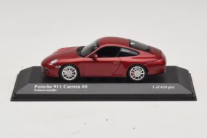 Porsche 911 997 Carrera 4S Red Metallic Minichamps 1:43 400066422 Metaal