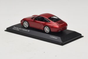 Porsche 911 997 Carrera 4S Red Metallic Minichamps 1:43 400066422 Metaal — afbeelding 3 van 4