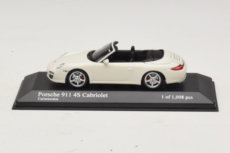 Porsche 911 997 Carrera 4S Cabriolet Wit Minichamps 1:43 400066431 Metaal