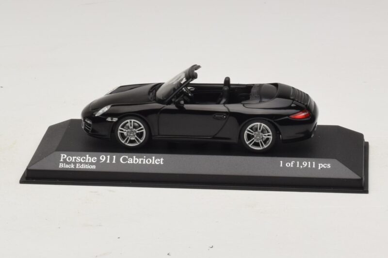 Porsche 911 997 Carrera Cabriolet Black Edition Minichamps 1:43 400066434 Metaal