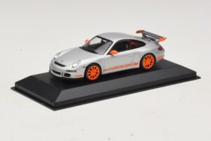 Porsche 911 997 GT3 RS Zilver Oranje Minichamps 1:43 403066013 Metaal — afbeelding 2 van 4