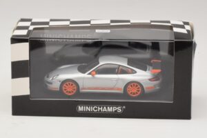 Porsche 911 997 GT3 RS Zilver Oranje Minichamps 1:43 403066013 Metaal — afbeelding 4 van 4