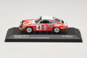Porsche 911 S #4 G. Larrousse / J-C. Perramond 2nd Place Rally Monte Carlo 1972 Minichamps 1:43 400726804 Metaal