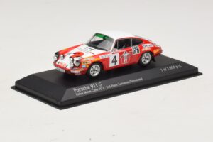 Porsche 911 S #4 G. Larrousse / J-C. Perramond 2nd Place Rally Monte Carlo 1972 Minichamps 1:43 400726804 Metaal — afbeelding 2 van 4