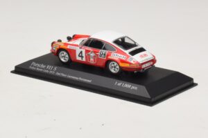 Porsche 911 S #4 G. Larrousse / J-C. Perramond 2nd Place Rally Monte Carlo 1972 Minichamps 1:43 400726804 Metaal — afbeelding 3 van 4