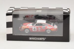Porsche 911 S #4 G. Larrousse / J-C. Perramond 2nd Place Rally Monte Carlo 1972 Minichamps 1:43 400726804 Metaal — afbeelding 4 van 4