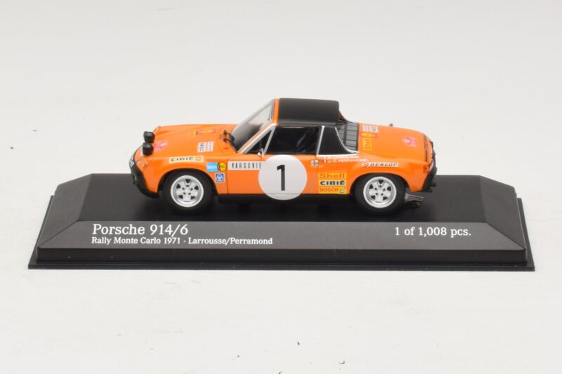 Porsche 914/6 #1 G. Larrousse / J-C. Perramond Rally Monte Carlo 1971 Minichamps 1:43 400716501 Metaal