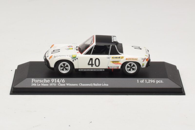 Porsche 914/6 #40 G. Chasseuil / C. Ballot-Lena Class Winners 24 Hours of Le Mans 1970 Minichamps 1:43 400706540 Metaal
