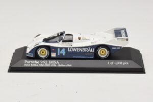 Porsche 962 IMSA #14 A. Holbert / D. Bell Mid-Ohio 500km 1986 Minichamps 1:43 400866514 Metaal