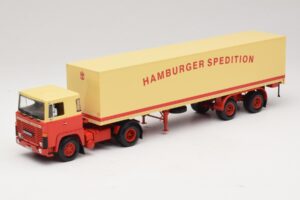 Scania LB111S Koffersattelzug Hamburger Spedition Minichamps 1:43 499123880 Metaal