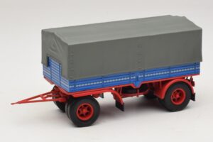 Vrachtwagenaanhanger Blauw Rood Minichamps 1:43 439159092 Metaal