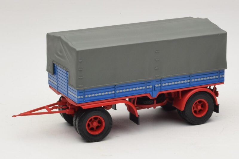 Vrachtwagenaanhanger Blauw Rood Minichamps 1:43 439159092 Metaal