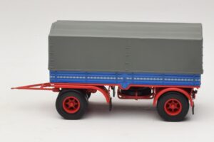 Vrachtwagenaanhanger Blauw Rood Minichamps 1:43 439159092 Metaal — afbeelding 3 van 6