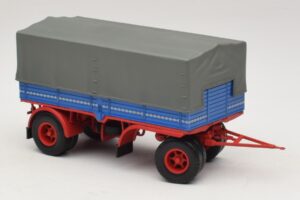 Vrachtwagenaanhanger Blauw Rood Minichamps 1:43 439159092 Metaal — afbeelding 4 van 6
