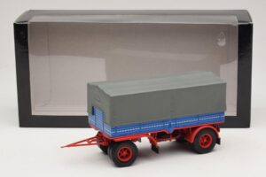 Vrachtwagenaanhanger Blauw Rood Minichamps 1:43 439159092 Metaal — afbeelding 6 van 6