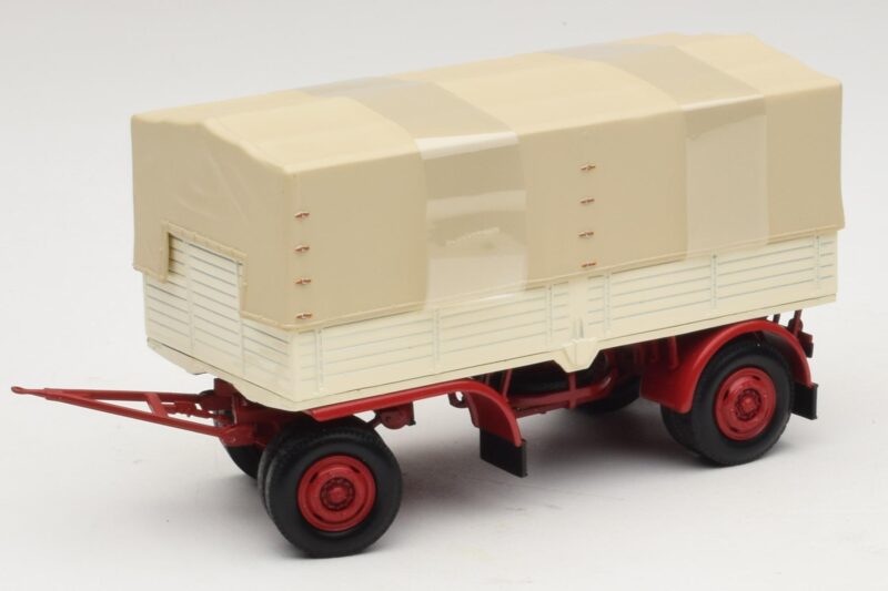 Vrachtwagenaanhanger Dekzeil Wit Rood Minichamps 1:43 439159096 Metaal