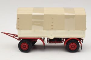 Vrachtwagenaanhanger Dekzeil Wit Rood Minichamps 1:43 439159096 Metaal — afbeelding 3 van 6