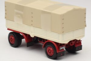 Vrachtwagenaanhanger Dekzeil Wit Rood Minichamps 1:43 439159096 Metaal — afbeelding 5 van 6